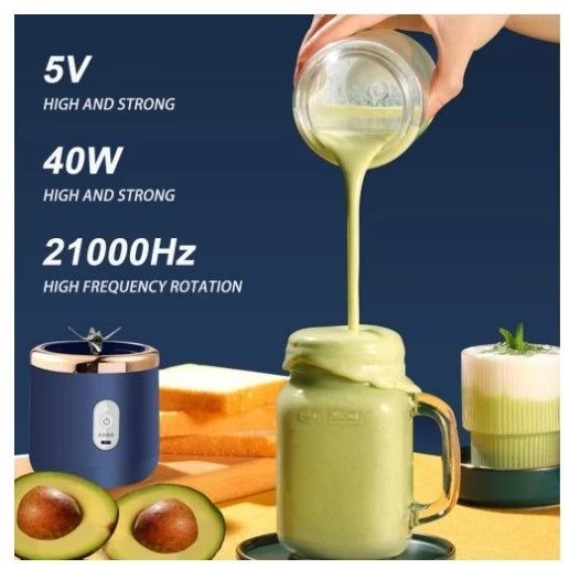 400ML 6 Lâminas Espremedor Elétrico Mini Liquidificador Portátil De Suco De Alimentos Misturador Leite Smoothie