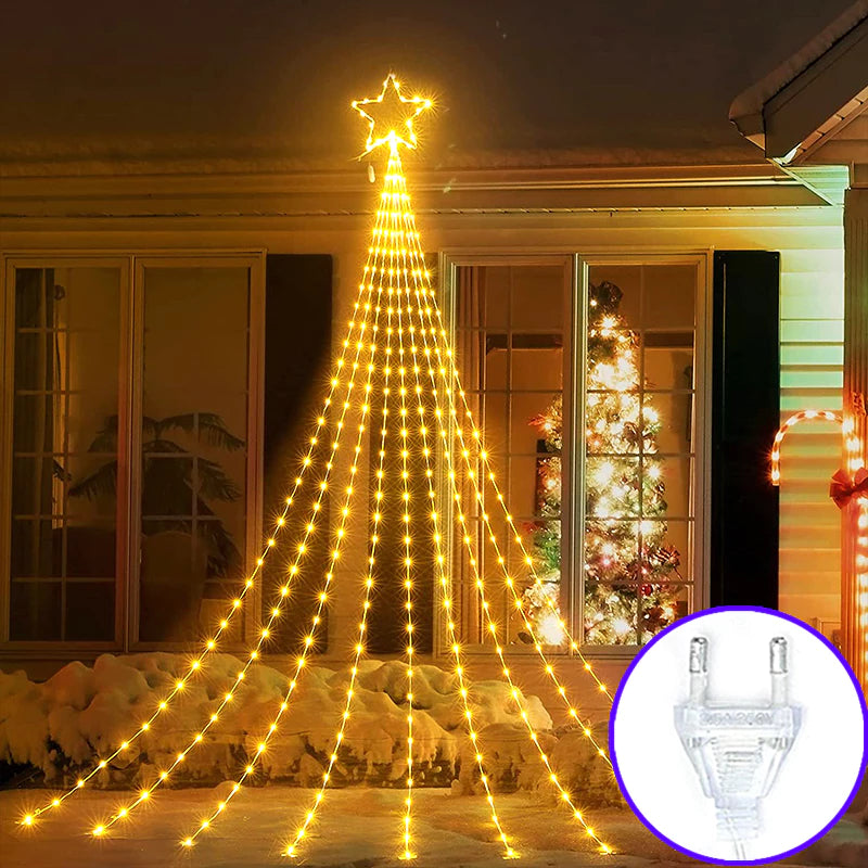 estoque-pronto-ligyetor-4m-198led-árvore-cascata-luz-de-natal-para-decoração-de-jardim-e-casamento