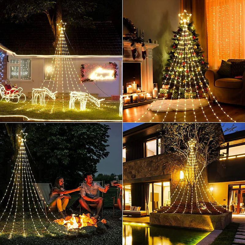 estoque-pronto-ligyetor-4m-198led-árvore-cascata-luz-de-natal-para-decoração-de-jardim-e-casamento